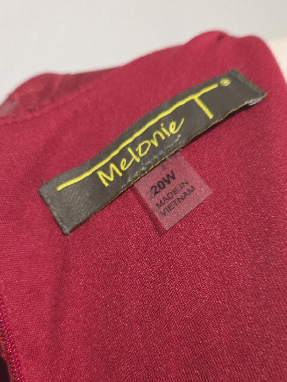 Women's Burgundy V-Neck Pleated Wrap Dress - Picture 7 of 8